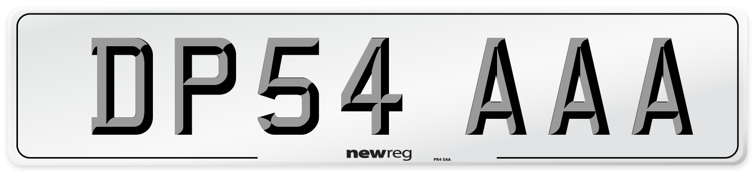 DP54 AAA Number Plate from New Reg